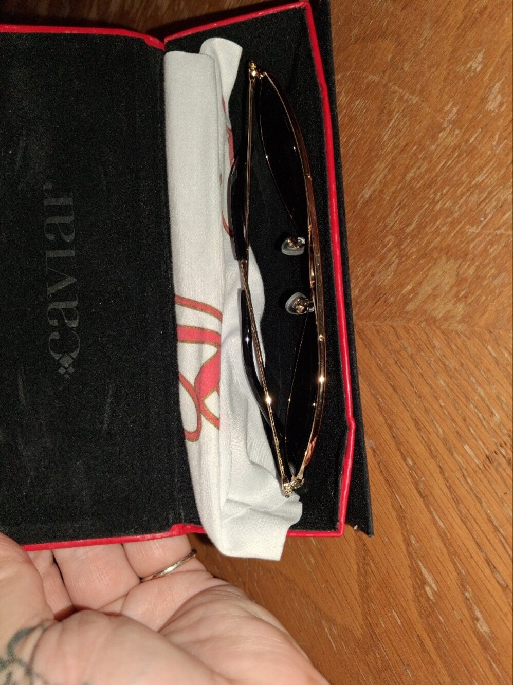 Velvet Caviar Women's Gold Frame Black Lens Sunglasses
